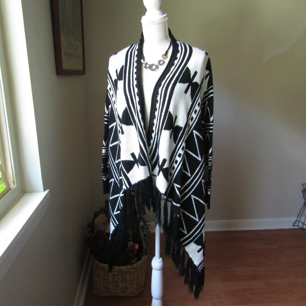 Forever 21 Southwest Open Front Cardigan Sweater M/L